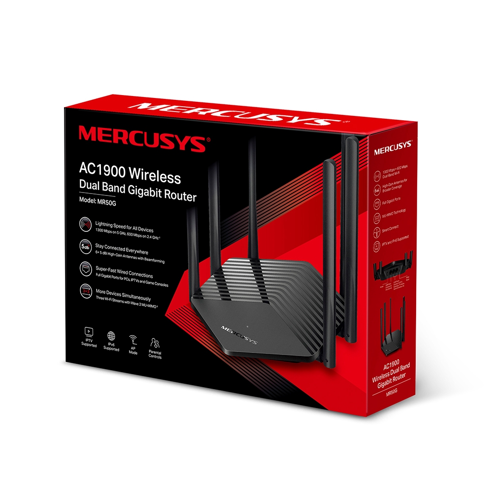 Router AC1900 Gigabit Mercusys MR50G