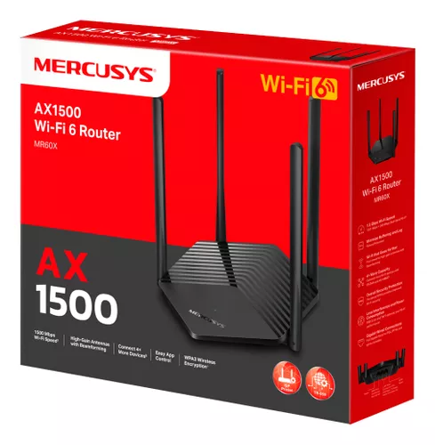 Router AX1500 Gigabit Mercusys MR60X