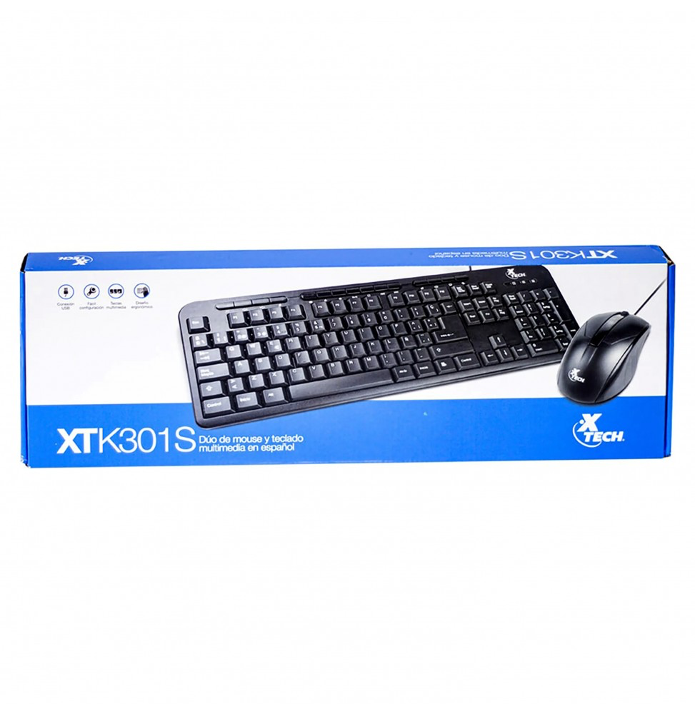 Teclado + Mouse USB XTECH XTK-301S