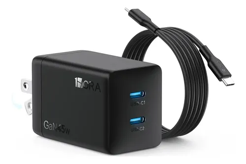 Cargador 45W USB-C + Cable tipo C 1HORA GAR170
