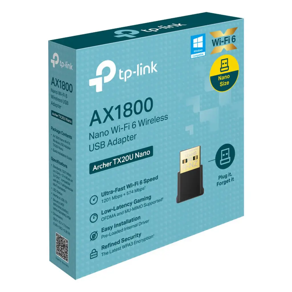 Tarjeta De Red Wifi AX1800 Archer Tp-Link TX20U Nano