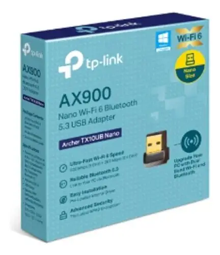Tarjeta De Red Wifi USB AX900 Archer + Bluetooth 5.3  Tp-Link TX10UB Nano