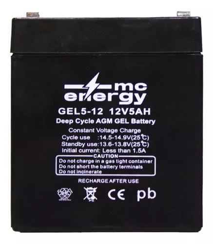 [UPS0013] Batería UPS MC ENERGY 12V/5AH